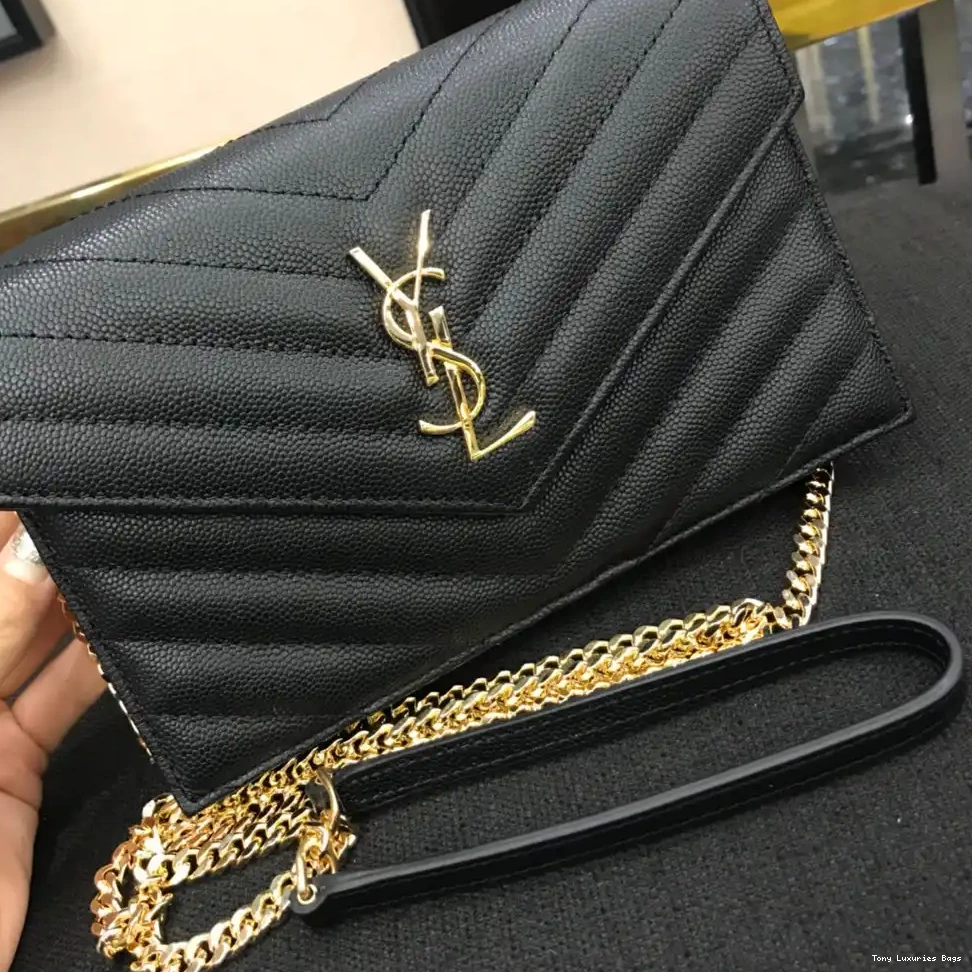 Tony Luxuries YSL CASSANDRE CHAIN WALLET MATELASSÉ 0706